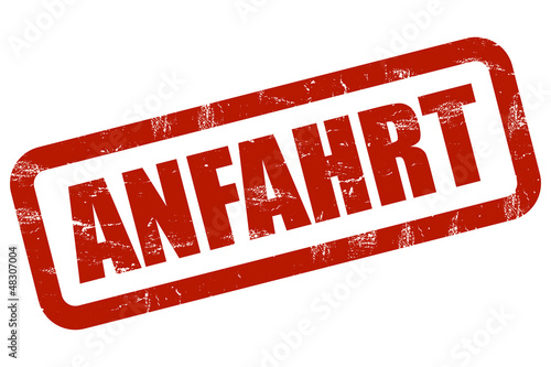 Illustration: Grunge Stempel rot ANFAHRT Grunge Stempel rot ANFAHRT