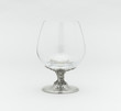 Whisky or brandy glass decorated by pewter in shape of grape