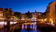 Amsterdam channels at night