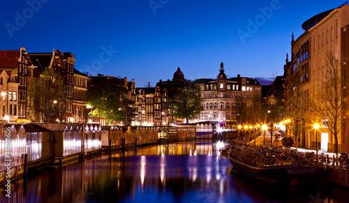 Photo: Amsterdam channels at night Amsterdam channels at night