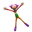 Clown springt