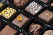 Box of various chocolate pralines