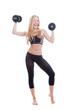 fit woman exercising