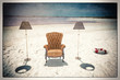 Illustration: armchair on the beach armchair on the beach