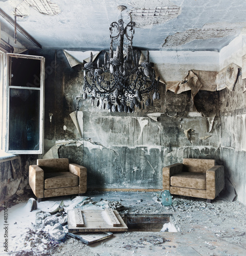 Photo: abandoned interior abandoned interior