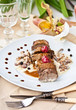 Roe Deer Back with Chanterelles Sauce