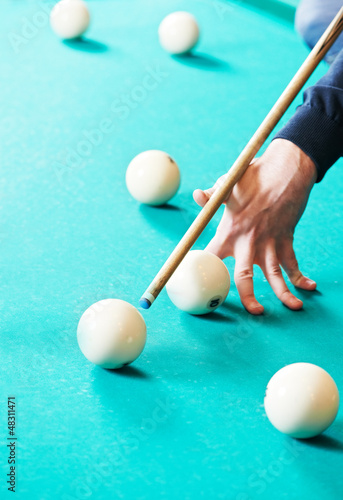 Photo: Snooker billiard game Snooker billiard game