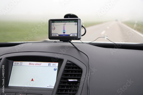Photo: External and build-in car GPS External and build-in car GPS