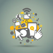 social network vector illustration