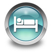 Light Blue Glossy Pictogram "Hotel / Lodging"