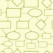 Vector blank mind map seamless pattern background with hand