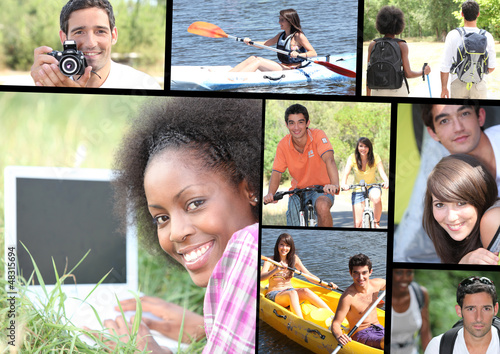 Photo: Leisure time themed montage Leisure time themed montage