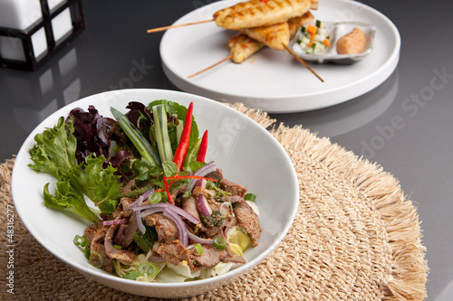 Photo: Num Tok Thai Steak Beef Salad Num Tok Thai Steak Beef Salad