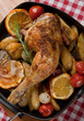 Roasted chicken leg