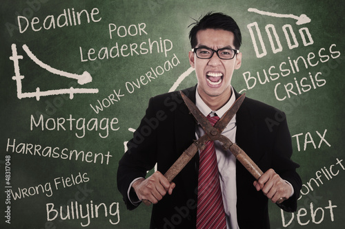 Photo: Bankruptcy of businessman Bankruptcy of businessman