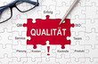 Qualität - Puzzle Konzept