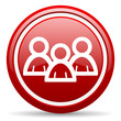 forum red glossy icon on white background
