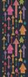 Vector nature textured arrows pointing up vertical seamless