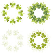 A set of lucky clover sdesign elements