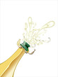 Close-up of champagne explosion