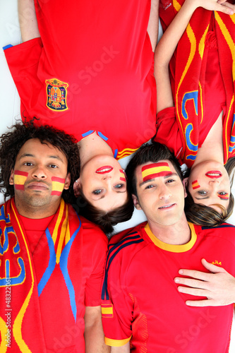 Photo: Spanish football fans Spanish football fans