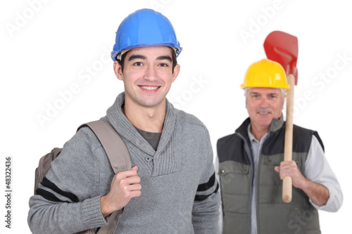 Photo: Llaborer with his foreman Llaborer with his foreman