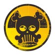 skull danger black