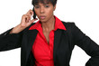 black businesswoman on the phone