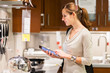 Young woman shopping for furniture in a furniture store