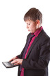 boy with calculator