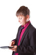 boy with calculator