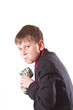 boy with money bag