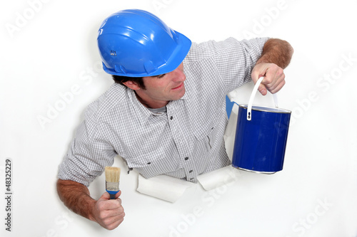 Photo: A male painter A male painter