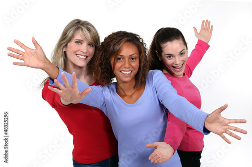 Photo: Three happy young woman Three happy young woman