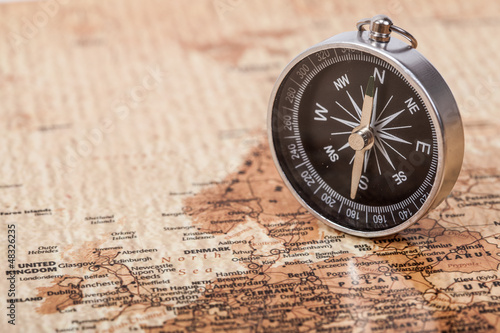 Photo: Map with Compass Map with Compass