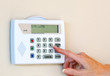 Setting home security alarm