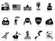 black tax icons set