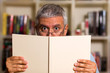 Handsome man reading