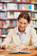 Working in library