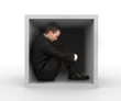 Businessman in a box