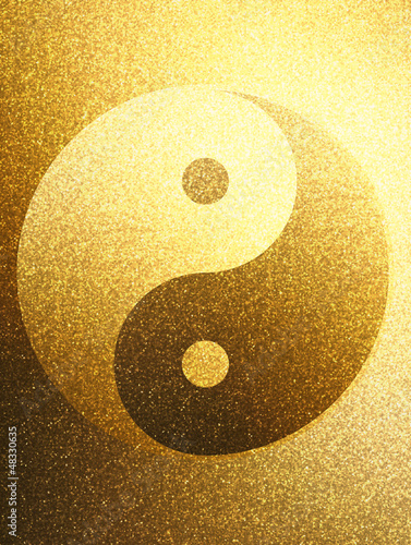 Illustration: Gold Yin Yang Gold Yin Yang