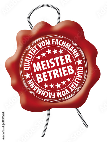 Vector: Meisterbetrieb - Qualität vom Fachmann - Siegel Meisterbetrieb - Qualität vom Fachmann - Siegel