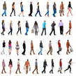 collection " back view of walking people ".