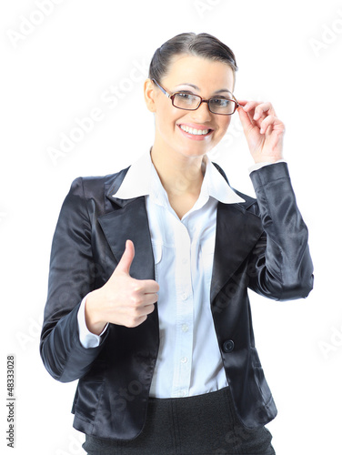 Photo: Âeautiful business woman in glasses Âeautiful business woman in glasses