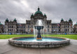 British Columbia Parliament Building with Fountain British Columbia Parliament Building with Fountain