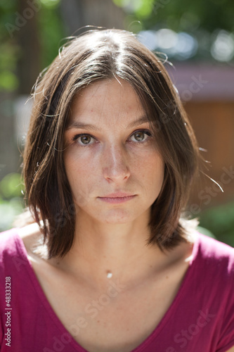 Photo: disappointed young woman outdoors disappointed young woman outdoors