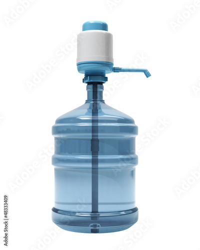 Photo: Bottle of water with the pump Bottle of water with the pump