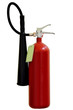 Fire extinguishers on white background