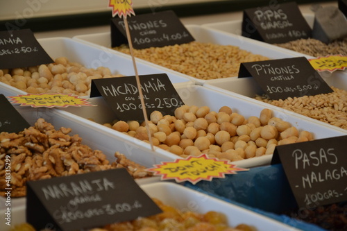 Photo: Spices and nuts in food market Spices and nuts in food market