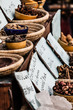 dried herbs flowers spices in the Marrakesh street shop